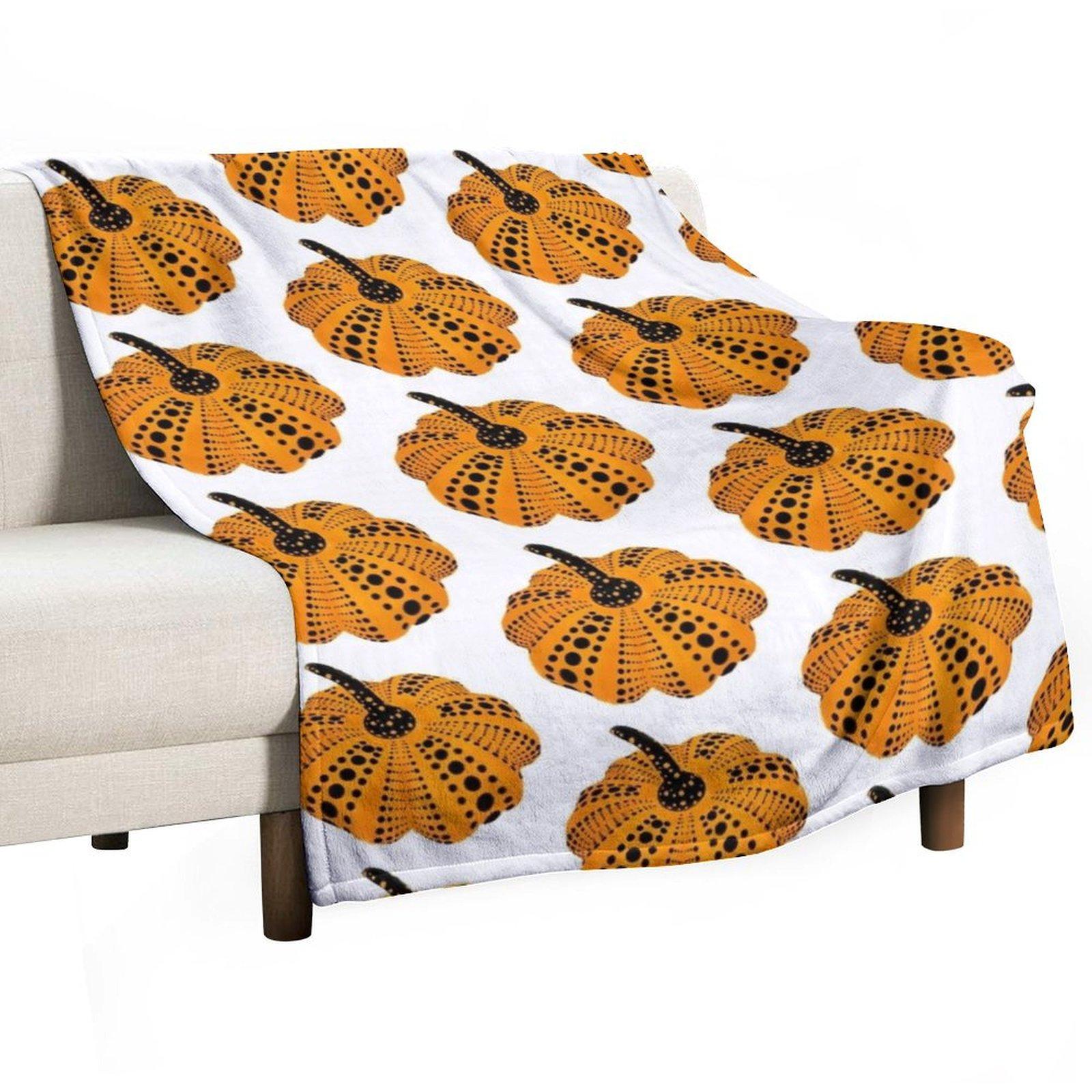 

Polka Dot Pumpkin Throw Blanket Shaggy Cute christmas gifts Luxury Designer Blankets 30x40in