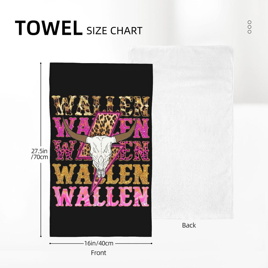 Morgan Wallen Bull Skull Soft Face Towel Quick Dry Pool Bath Cotton Towels Breathable