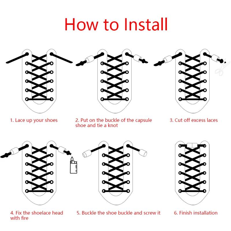 1 Pair Flat Shoe Laces for Sneakers Elastic Shoelaces Without Tie Convenient Quick On And Off Lazy Shoelace Accessories
