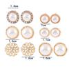 6 Pair/Lot Simulated Pearl Hollow Flower For Women Stud Earrings Accessories Jewelry Earring Sets