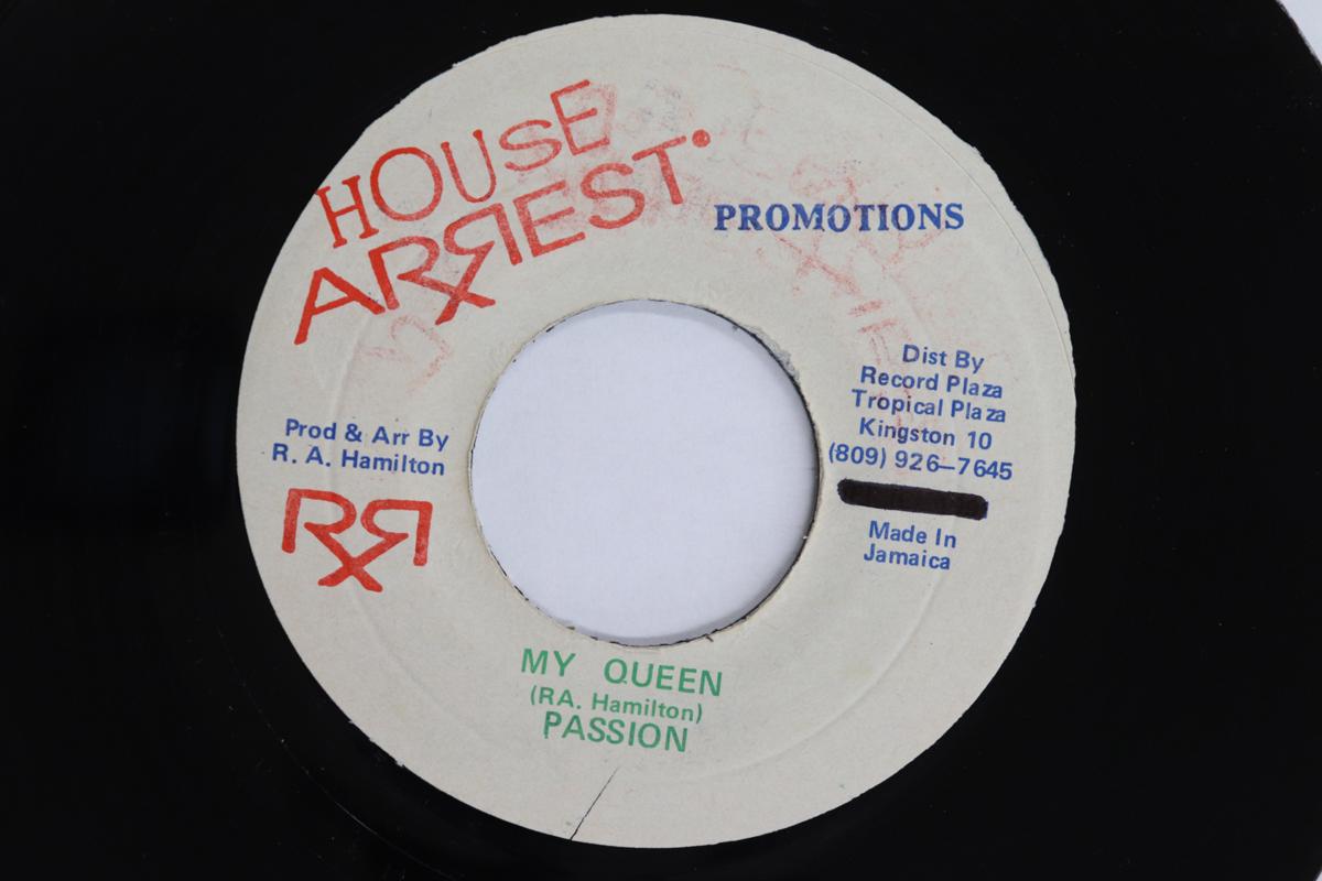 

7inch Record PASSION - My Queen / Version NONE HOUSE ARREST PR 1991 Jamaica Reggae, Ska & Dub Used