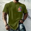 Men's Retro Hawaiian Texture Print Short Sleeve T Shirt Loose Fit Casual Summer Daily Wear Top Soft Fabric Breathable Design