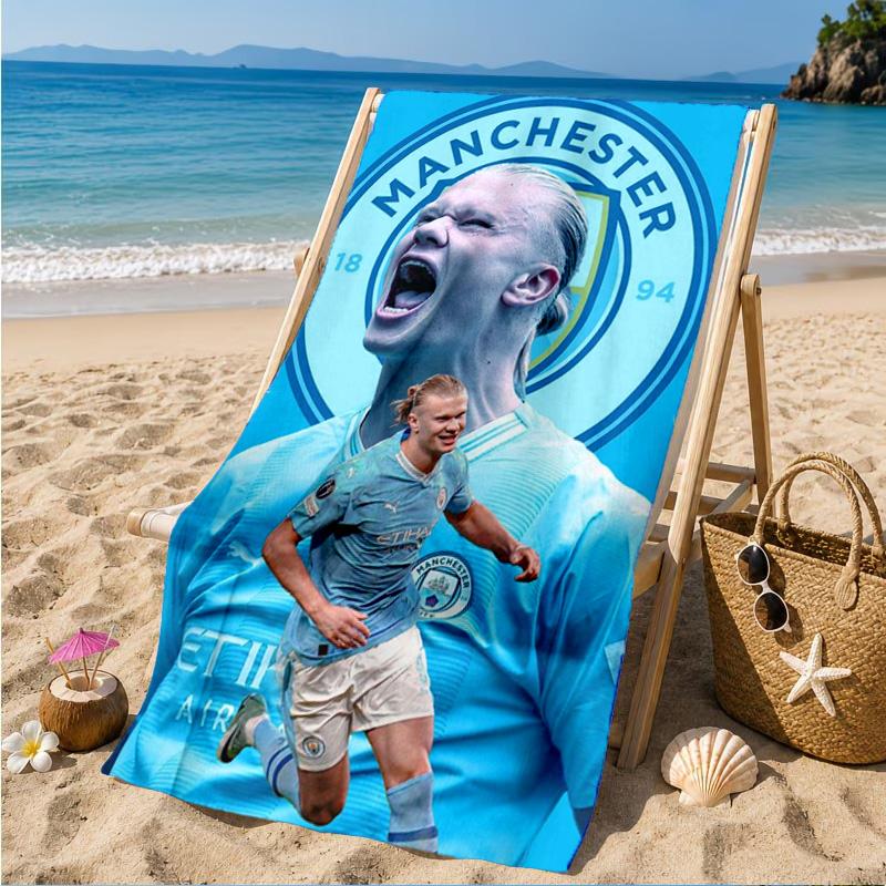 Haaland's Number 9 Journey Beach Towel, Quick-drying, Easy To Care For, Suitable for Both Fitness and Beach Vacations,Sports Essential