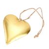 Decorazione a Forma di Cuore 3D in Metallo Ottone Vintage Ornamento da Appendere Decorazione per San Valentino Arte da Parete con Corda per Casa Interno Esterno 10x10cm