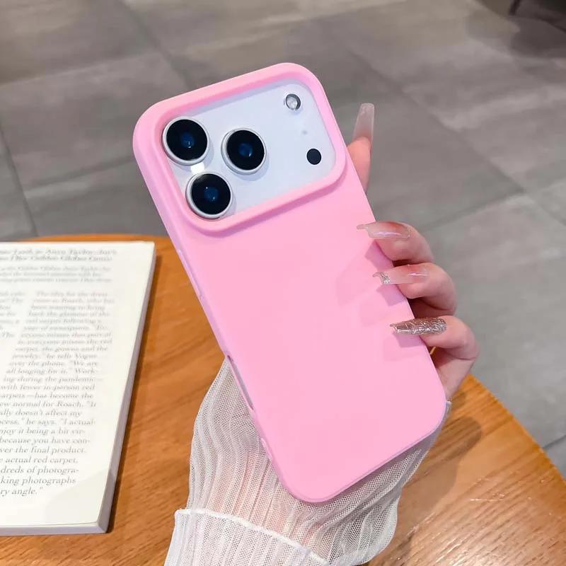 Luxury Matte Candy Color Silicone TPU Skin Feel Soft Case for IPhone 17 Air 16E 15 14 13 Pro Max Stain-Resistant Anti-Fall Cover