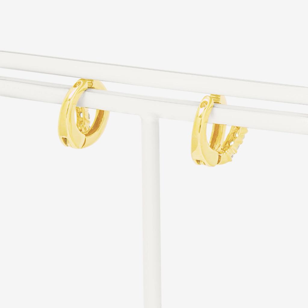 ESTELLE Øredobber Sølv Gult Gullbelagt Cubic Zirconia [Offisielt] Dame 0776-0066-0000-0000