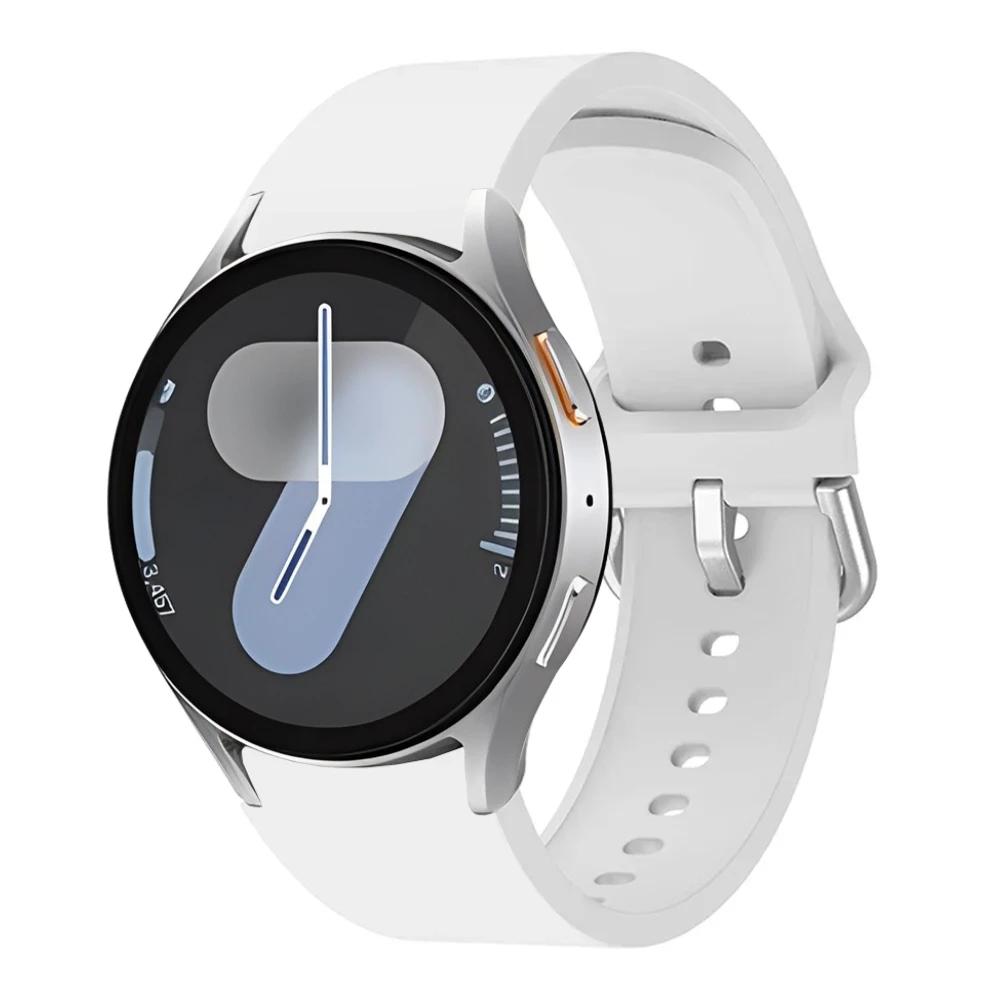 Oryginalny Silikonowy Pasek Do Samsung Galaxy Watch 7/6/5/4 44mm 40mm 5 Pro Sportowa Bransoleta Galaxy Watch 6 4 Classic 47mm 43mm Pasek