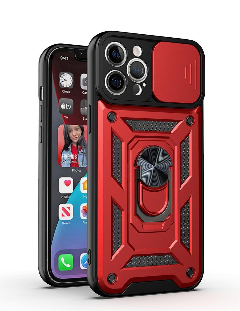 For Iphone12 ProMax Slide Camera Lens Protector Shockproof Armor Case For Iphone 12 ProMax Magnetic Car Holder Cover