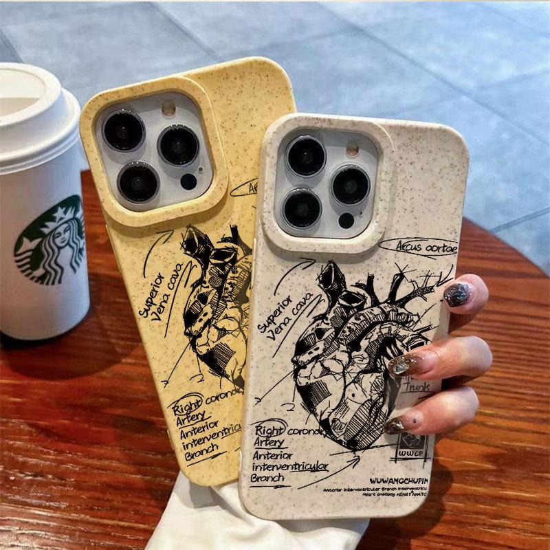 Black Heart iPhone Case for 16 Pro, 17, 14 Pro Max, and 15 - Stylish and Trendy Design