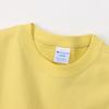 Champion Short Sleeve Crew Neck Cream with Fleece Lining and Embroidered Logo Men's Sweatshirt, Basic, Yellow, C3-Z020,