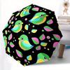 1pc Colorful Birds Pattern Automatic Folding Umbrella, Portable & Foldable Design with 8 Ribs, Casual Outdoor Accessory Yy250805065