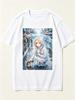 2026 New Unisex Crew Neck Casual Short Sleeve Rainy Street Cat Petting Marin Kitagawa Anime Print Comfortable Tshirt
