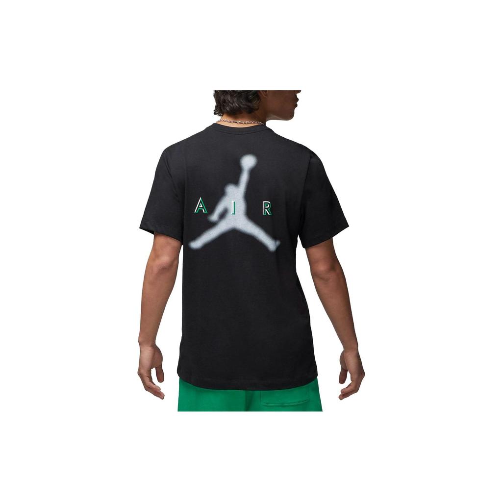 Jordan Logo Print Vintage Cool Letter Crew Neck Short Sleeve T-Shirt Men T-Shirts Black DX9580010