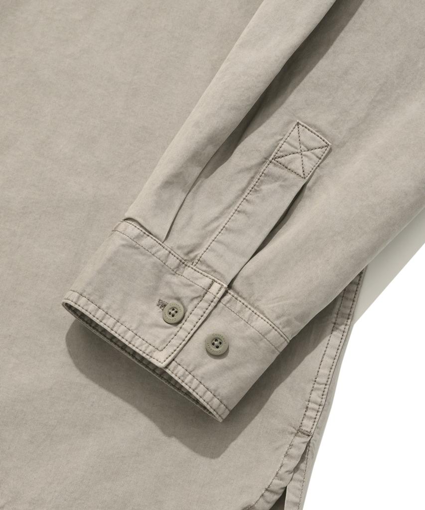 COVERNAT Pocket Dyed Shirt Light Gray