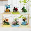 Miniatur-Insektenfiguren-Serie, Mikro-Bausteine, Lernspielzeug für Kinder, Blumenbausteine, Plastikspielzeug, Geschenke