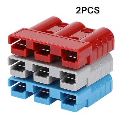 2pcs 50A 3 Pin For Anderson Plug Connectors DC Power Solar Caravan Motorcycle Socket Battery Charging Adapter Accessories