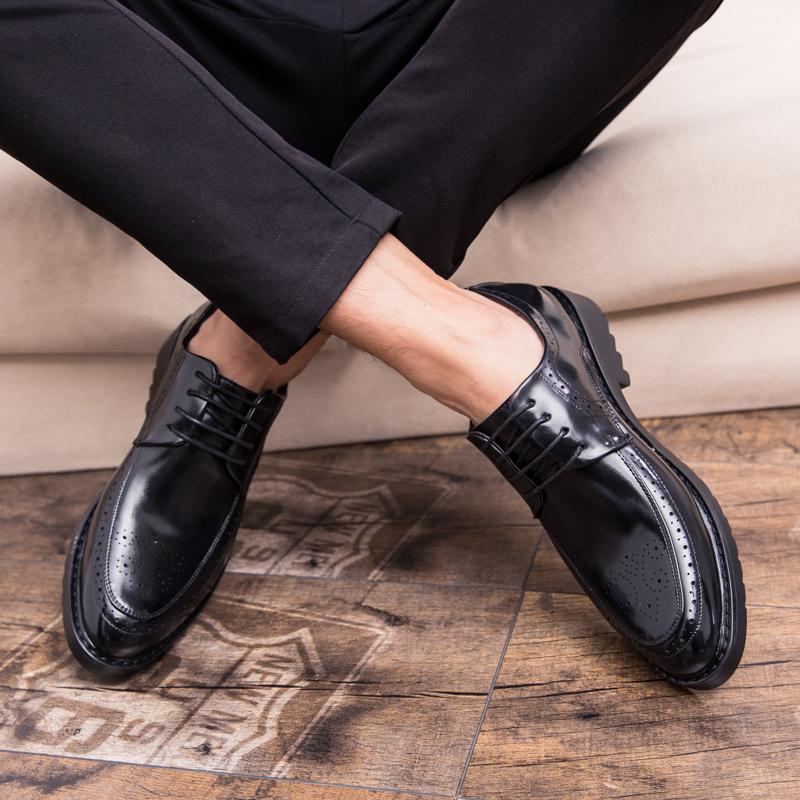 Fashion Men's Formal Leather Shoes Fashionable Minimalist Lace Up Style Outdoor Leisure Business Party Walking Men's Wedding Shoes