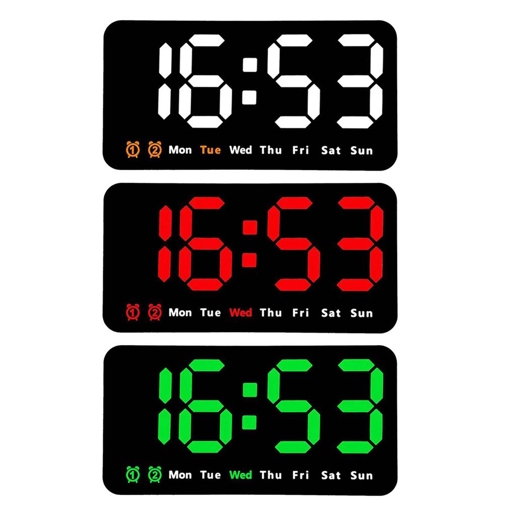 8.5Inch Digital Wall Clock LED Alarm Clock Large Display, 3 Level Brightness Adjustable for Home and Offices