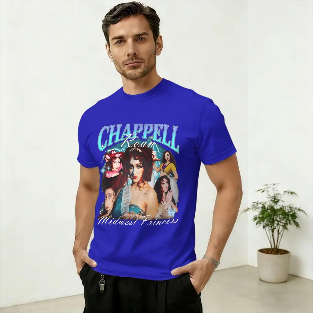 Sängerin Chappell Roan Kunst Baumwoll-T-Shirt Für Unisex Sommer Y2K Lustige T-Shirts Bequeme Hippie-Shirts Übergrößen Design Oberteile