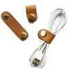 10Pcs/Pack Storage Cord Keeper PU Leather Cable Straps Gift for Men Cable Management  Data Cable