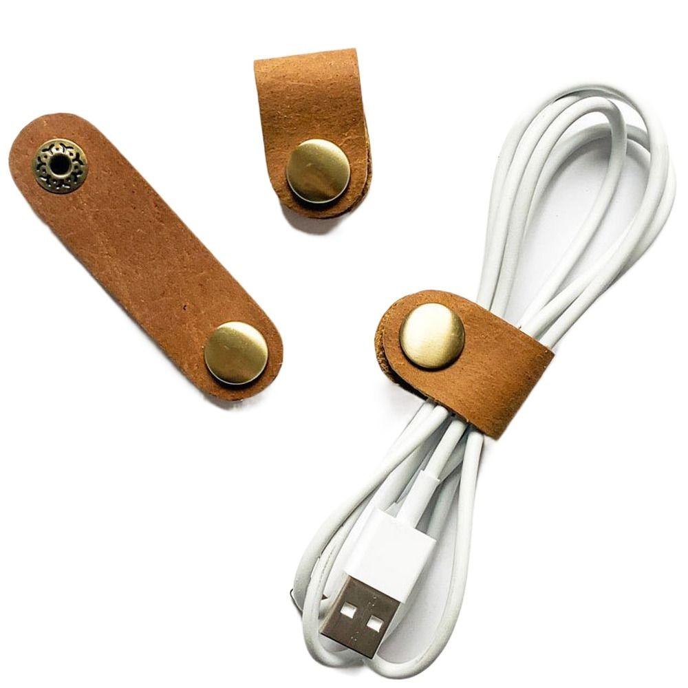 10Pcs/Pack Storage Cord Keeper PU Leather Cable Straps Gift for Men Cable Management  Data Cable