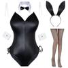 Dames Konijn Kostuum Meisjes Pak Senpai Cosplay Anime Rol Kostuum Eendelig Bodysuit Sokken Set minder