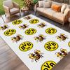 Borussia Dortmund Print Rug, Washable Floor Carpet, For Entryway Dorm Laundry Room Office Study, Home Decor Birthday Christmas Gift
