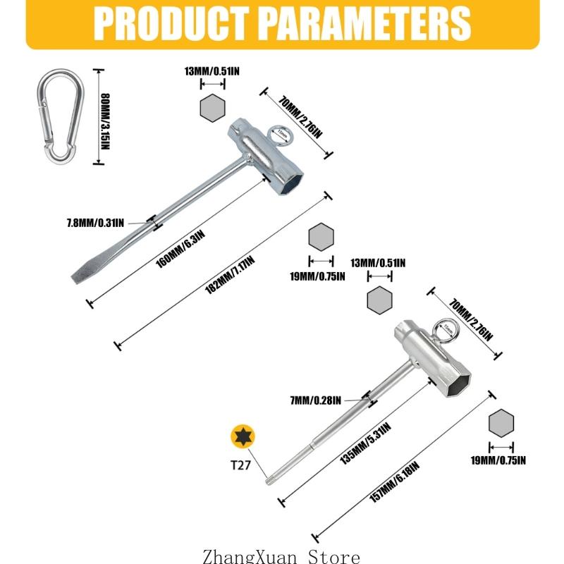 Carbon Steel Sparks Plug Socket Wrench Set With 6 Point Design For 13mm To 19mm Sparks Plug And Ergonomic Handle 3XUF