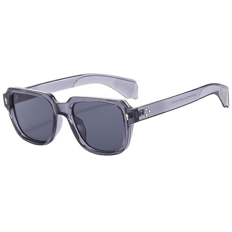 Square Frame Rice Nail Retro Sunglasses Men'S Glasses Sunglasses Women'S