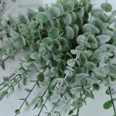 Künstliche Eukalyptuszweige Falsche Pflanzen Simulation Grüne Blätter Zweige Blumenstrauß für Hochzeitsparty Weihnachten Heimdeko