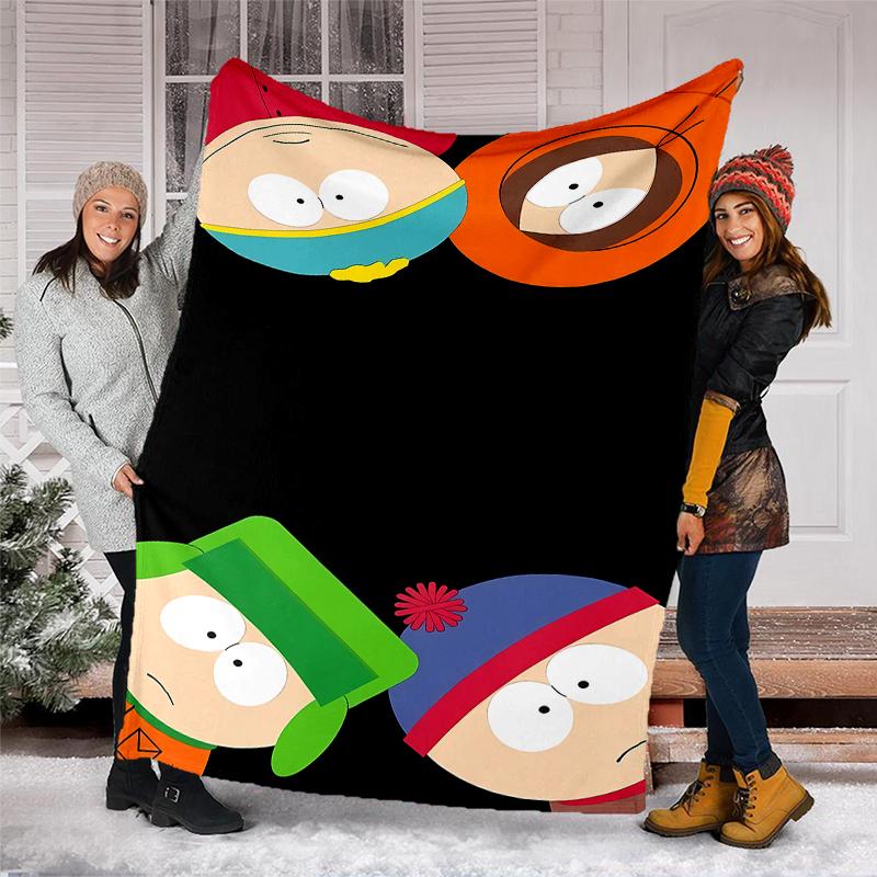 South Park Theme Printed Blanket - Perfect for Couch, Bed, Travel & Outdoor Use | Machine Washable, Cozy & Durable.
