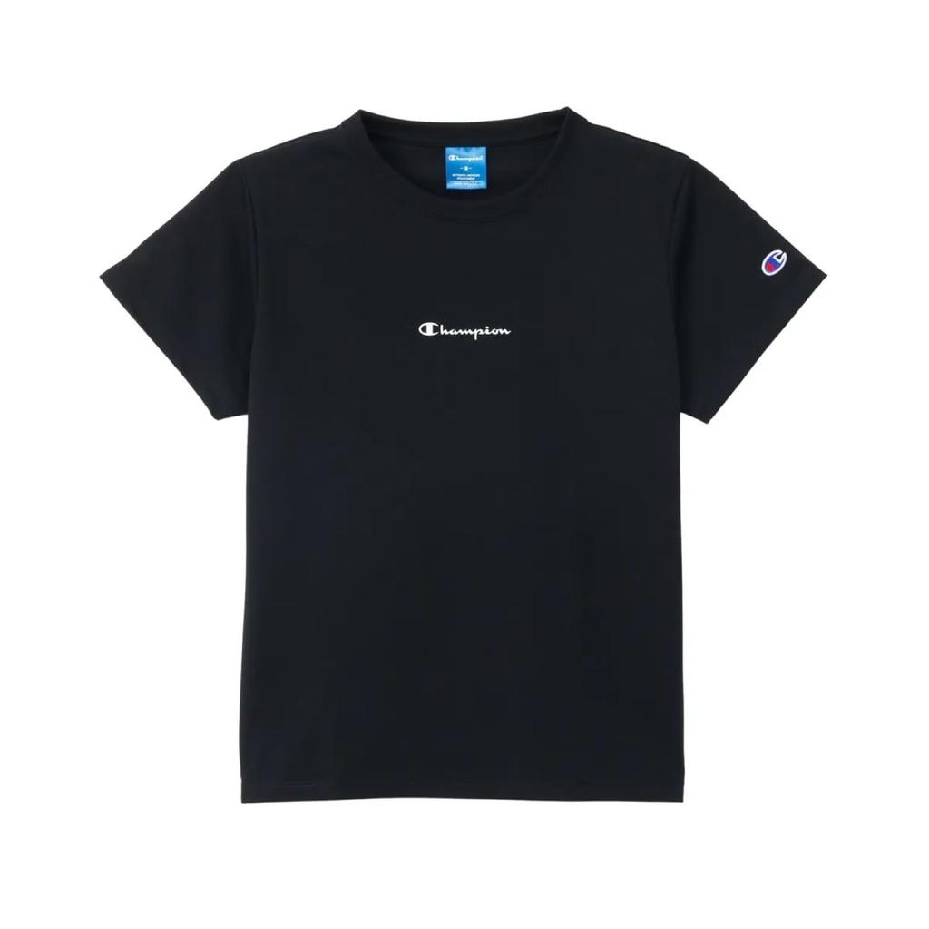 Champion Modern Short Sleeve Crew Script Women's T-Shirt, Neck, 9.4oz, Heat-Shielding Material, Logo, Black, CW-BS320
