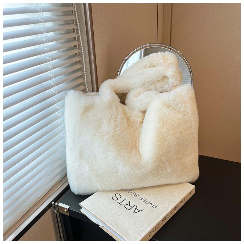

Осень и зима милая пушистая сумка через плечо новая модная портативная сумка-тоут большой вместимости ленивый ветер плюшевая сумка