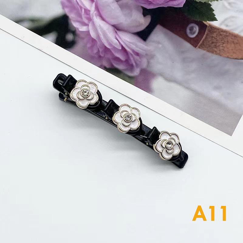 Sparkling Crystal Stone Braided Hair Clips Double Bangs Braided Barrettes Hairpins Women Girls Headwear Hair Styling Accessories
