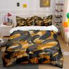 Abstract Black, Orange Swirls. Bedding Sets Duvet Cover Sets Duvet Covers Pillowcases(1* Duvet Cover 2* Pillowcases Without Duvet Insert)