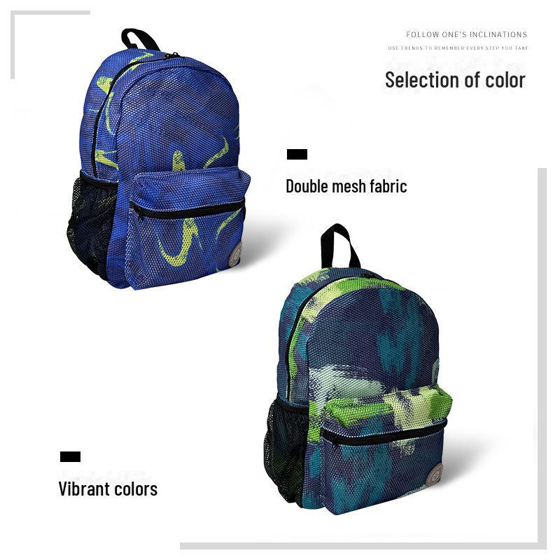 Large Capacity Student Schoolbag - Outdoor Travel & Computer Backpack with Mesh Design