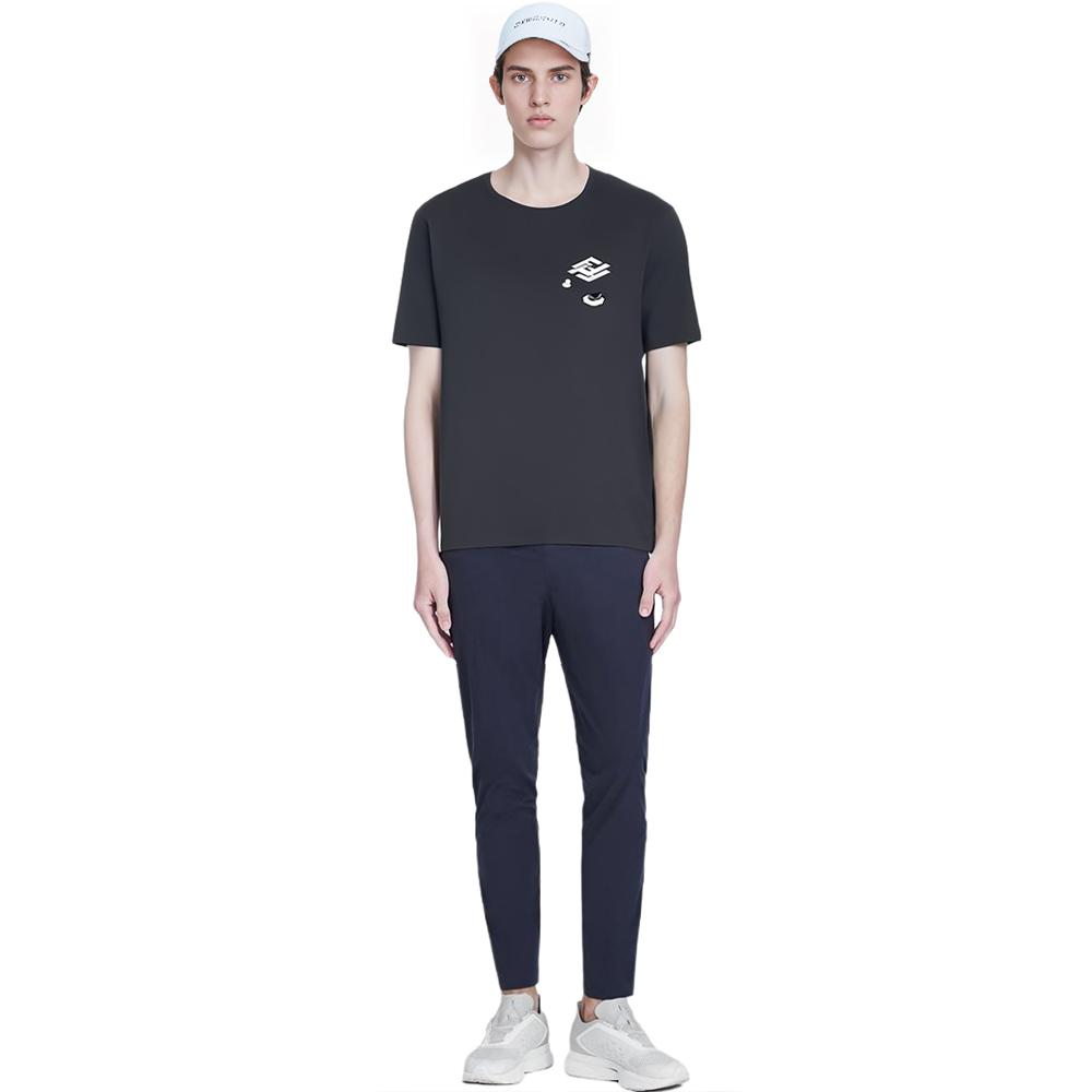 FENDI T-Shirts Men's Black Crew Neck Moderate Straight Fit FY0936AL38F0QA1