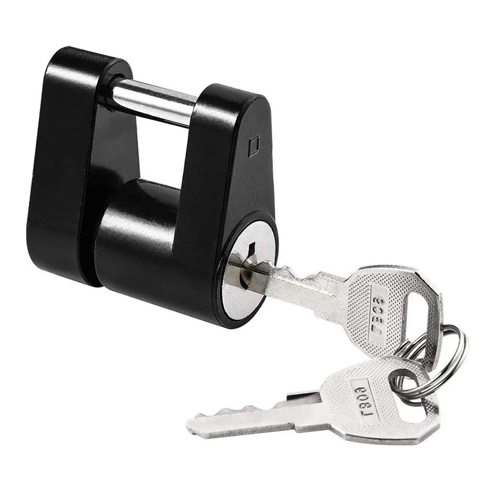 1/2pcs For 1/4 Inch Trailers Coupler Padlock Hook Connector Tongue Locks Anti-theft Trailer Hitch Lock Hitch Security Protector