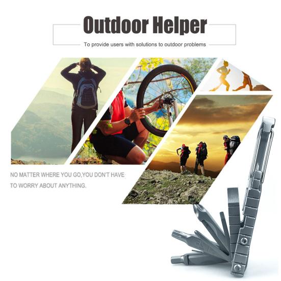 Multi-Tool 12-In-1 Multi-purpose Screwdriver Bottle Opener Phone Holder Carabiner Portable Camping Home