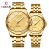 TOP Brand Luxury Gold Dress Watches Stainless Steel Unique Golden Woman Men Business Quartz Wristwatch Waterproof Man Clock