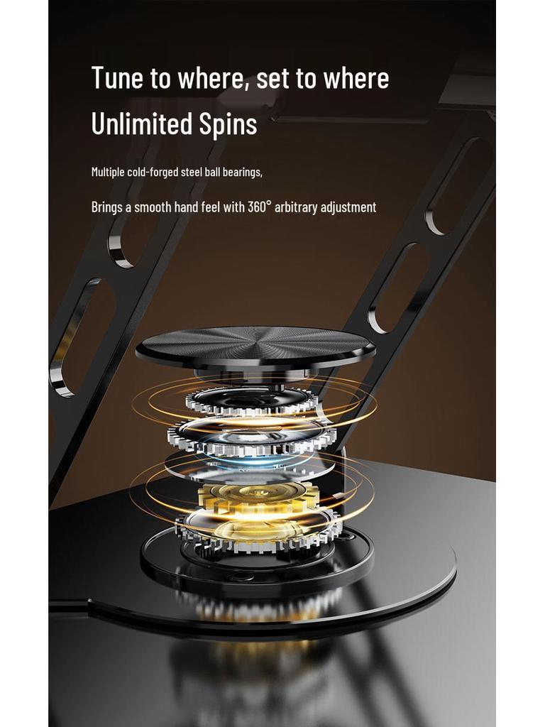 All-Metal Dual-Axis Laptop Stand: Elevates View, Enhances Heat Dissipation for Dorm Desktops.