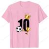 Hot 2026 Football 10 Graphic T Shirt Womens Unisexs Fashion Tshirts Short Sleeve Shirts Summer Cool Tshirts Plus Size Tops