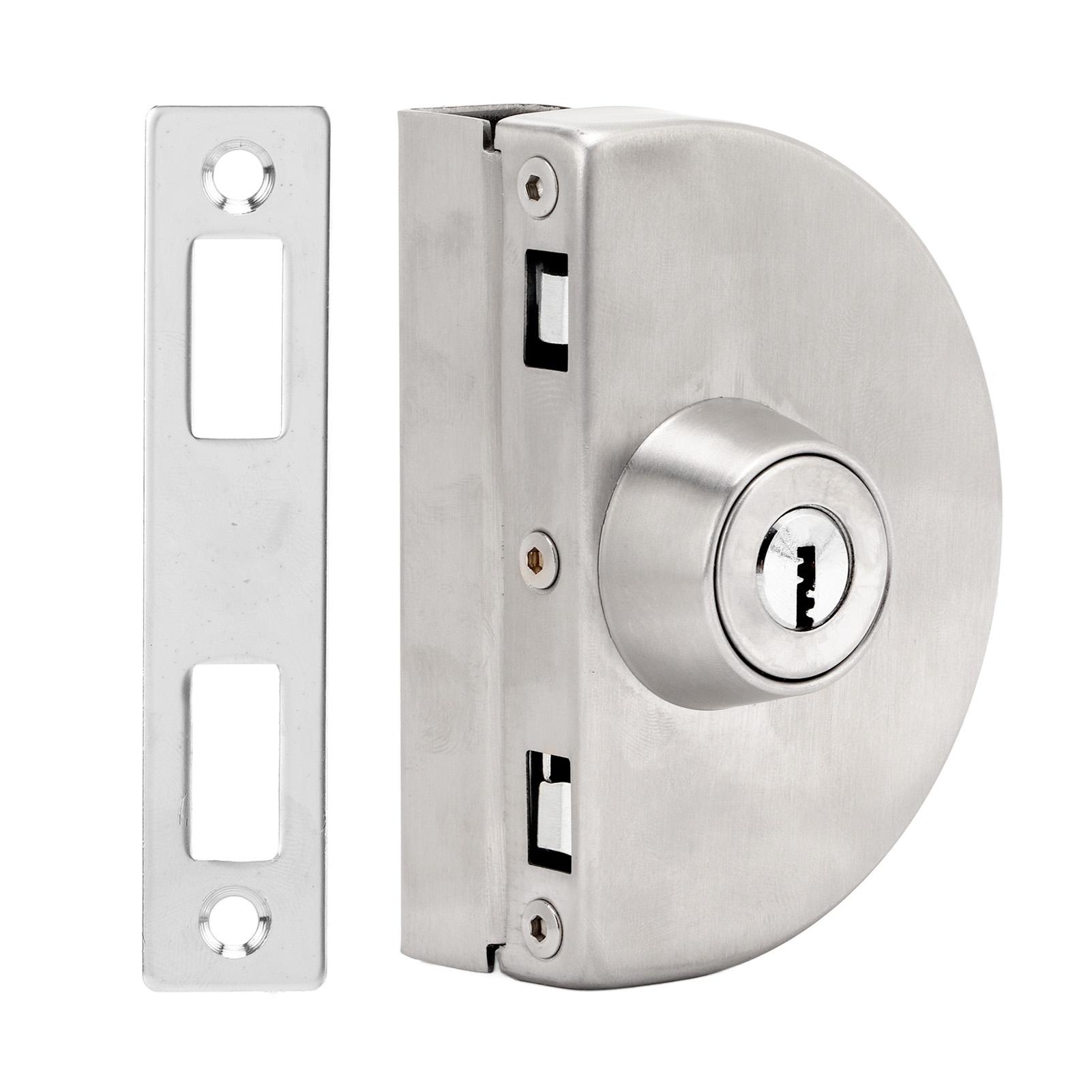 

Glass Door Lock Half Round Stainless Steel Single Side Office Glass Lock Sliding Single Glass Door Lock