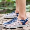 Talla Grande Nuevas Sandalias Transpirables Baotou Sandalias Tejidas para Hombre Modelos de Pareja para Hombre