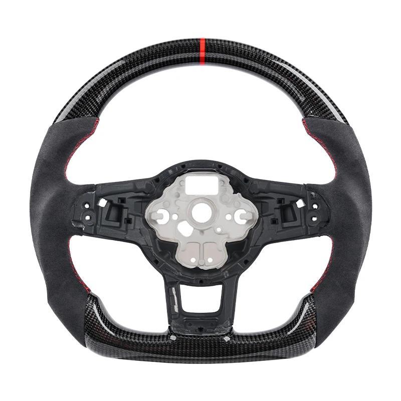 Kohlefaser Lenkrad Leder Sport Für Volkswagen Tiguan Golf 7 7.5 GTI GTE 2013-2019 Persönlich Angepasstes Autozubehör