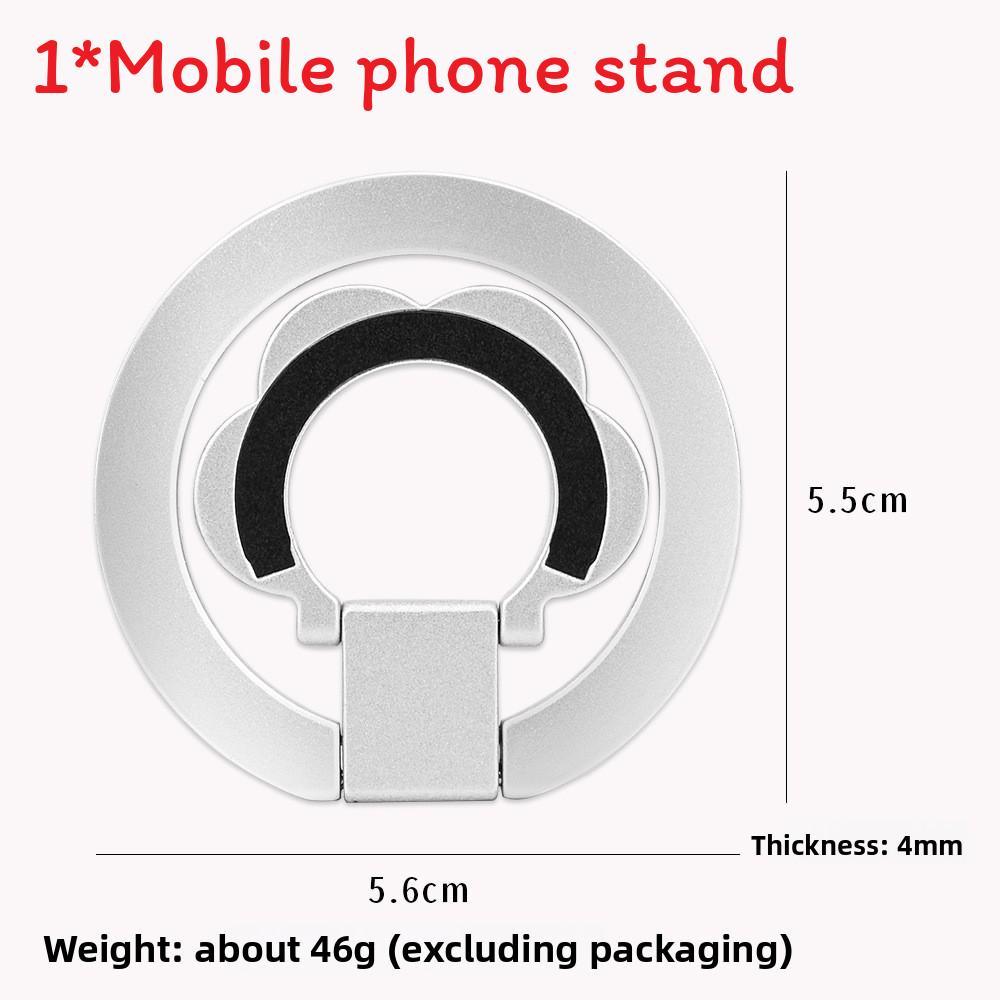 Magnetic Phone Holder Stand With Adjustable Metal Design For Smartphone Desk Use серебряный