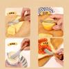 Stainless Steel Butter Cutter Cheese Jam Spreaders Wipe Cream Cutter Utensil Multifunction BreadKnife Vertical Wooden Handle
