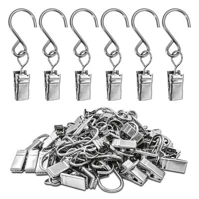 50PCS Stainless Steel S Hooks Lights Hangers Photo Camping Tents