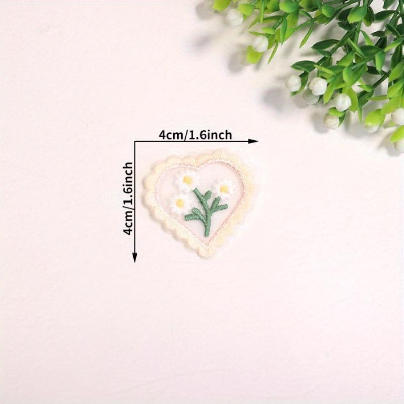 10PCS Lovely Flower Dress Decorative Patch Hairpin Accessories Lace Hollow Mesh Love Flower Decorative Embroidered Cloth Sticker