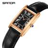Orologi SANDA Quadrati Retro per Coppia - Eleganti, Impermeabili, al Quarzo, da Polso per Uomo e Donna